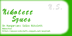 nikolett szucs business card