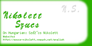 nikolett szucs business card